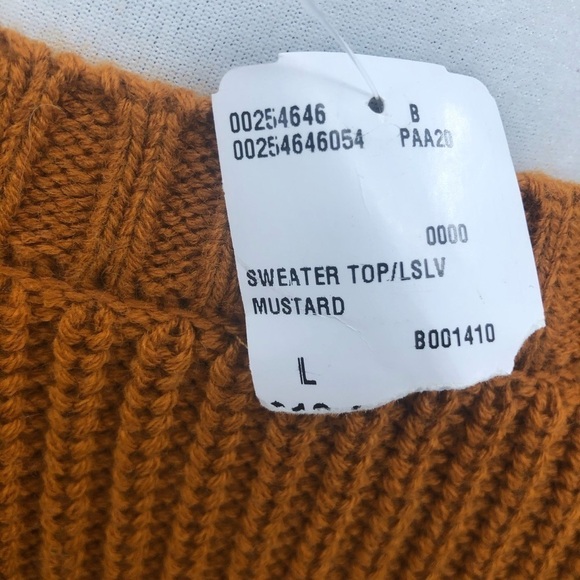 Iris basic‎ women’s Mustard knit sweater Size L - Picture 7 of 11